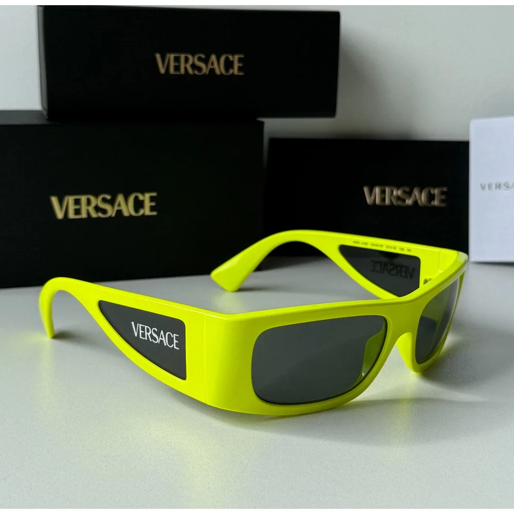 NEW Versace VE4482 Yellow Neon Shielded Sunglasses - Picture 5 of 6